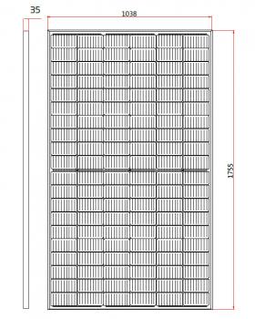 Photovoltaik Modul - 120 Mono PERC Half Cell - 390 Watt - silber